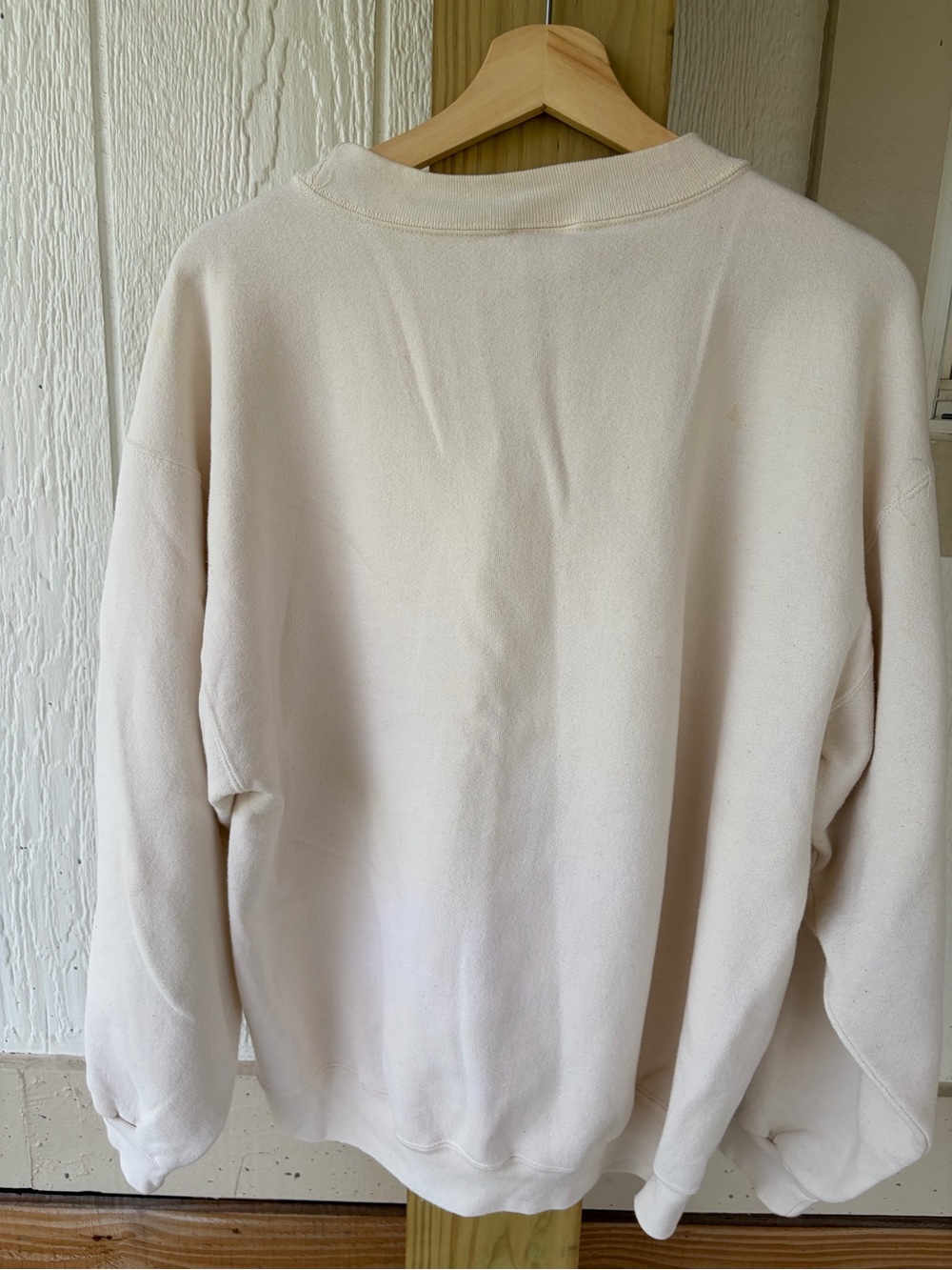 Nike Cream Sweatshirt with Pale Pink Swoosh - Picture 4 of 4